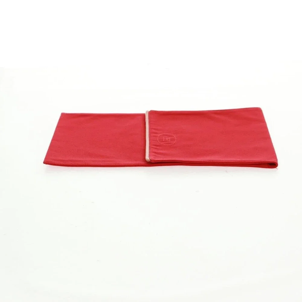 Hermes Canvas Pouch Red